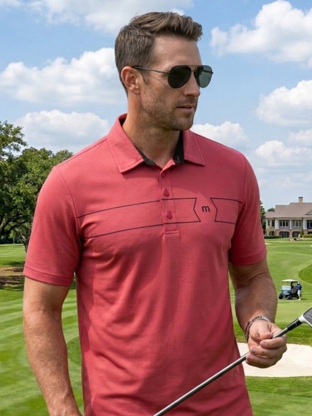TRAVIS MATHEW $88 Size XXL Mens Golf Polo Shirt Maroon Red